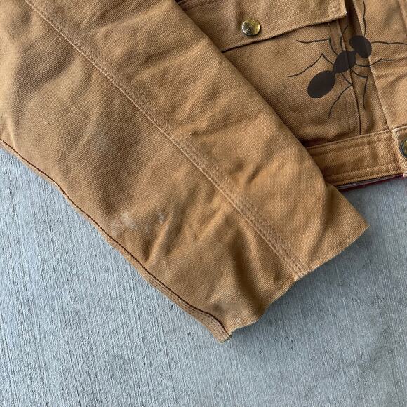 Vintage Y2K Carhartt brown cropped Detroit style work wear jacket - Picture 2 of 9